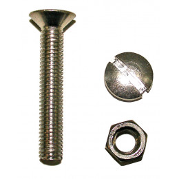 15 boulons tête fraisée fendue inox A4 4x50mm