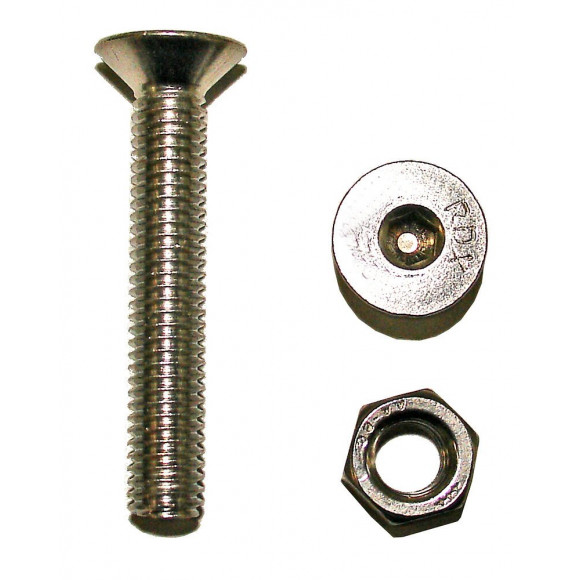 20 boulons tête hexagonale creuse inox A4 4x30mm