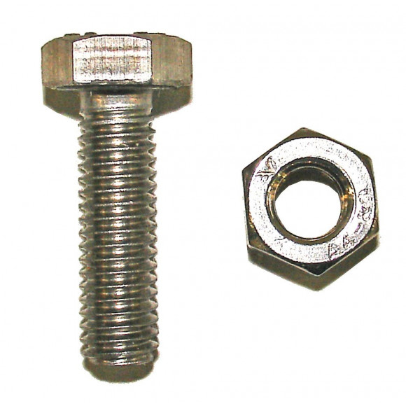 6 boulons tête hexagonale inox A4 6x60mm