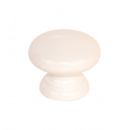 Bouton univers diamètre 25mm hêtre laqué blanc