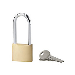 Cadenas laiton 40mm anse 1/2 haute acier 2 clés