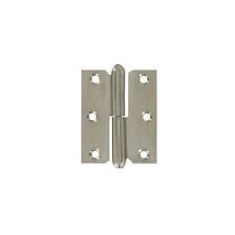 Paumelles acier nickelé gauche 50x40mm - 2 pièces