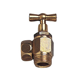 Robinet d'arrêt WC droit écrou prisonnier 12x17mm brut
