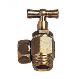 Robinet d'arrêt WC droit écrou prisonnier 12x17mm brut