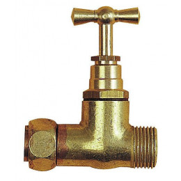Robinet d'arrêt WC droit écrou prisonnier 12x17mm brut