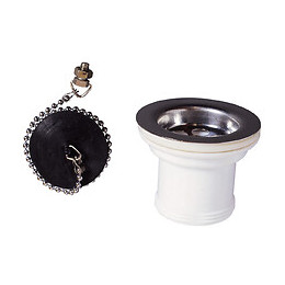 Bonde pour évier inox sans trop-plein diamètre 50mm