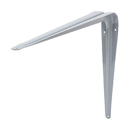 Equerre décorative emboutie grise 35x40cm