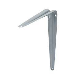 Equerre décorative emboutie grise 20x25cm