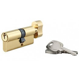 Cylindre profil laiton 5 goupilles à bouton 30x40mm 3 clés