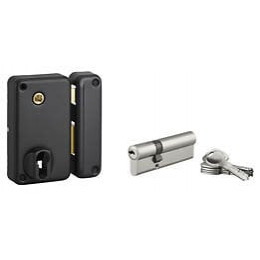 Serrure à cylindre profilé à fouillot 75x130mm droite