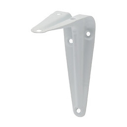 Equerre décorative emboutie blanche 10x7.5cm