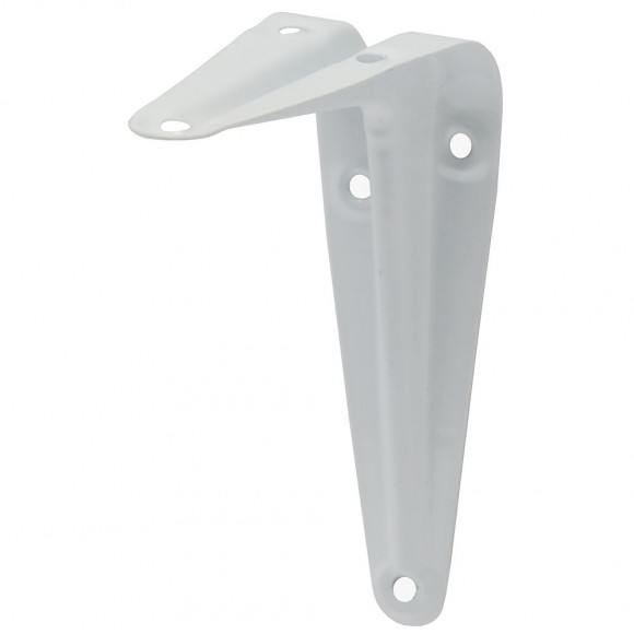 Equerre décorative emboutie blanche 10x7.5cm