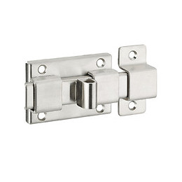 Targette inox pêne plat 65