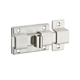 Targette inox pêne plat 65