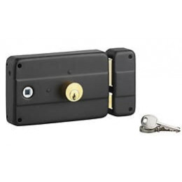 Serrure applique 140x90mm cylindre 45mm 3 clés droite