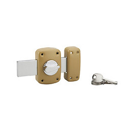 Verrou embouti bouton cylindre 23x30mm pêne 160mm 3 clés