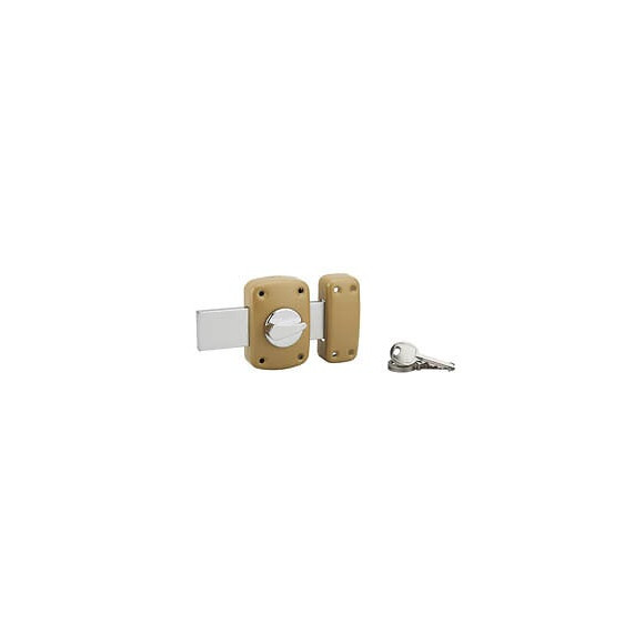 Verrou embouti bouton cylindre 23x30mm pêne 160mm 3 clés