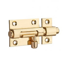 Targette 40 laiton pêne rond