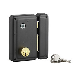 Serrure applique 76x130mm cylindre 45 à fouillot droite