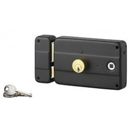 Serrure applique 140x90mm cylindre 45mm fouillot gauche