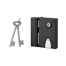 Serrure applique 70x110mm pêne dormant 1/2 tour 2 clés gauche