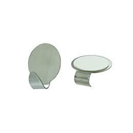Crochet adhésif métal rond argent 35mm - 1 pièce