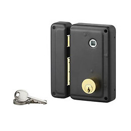 Serrure applique 76x130mm cylindre 45 fouillot gauche