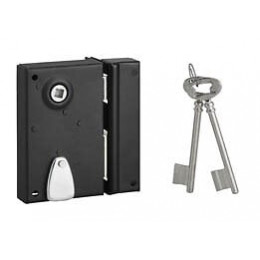 Serrure applique 70x110mm pêne dormant 1/2tour 2 clés droite