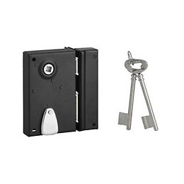 Serrure applique 70x110mm pêne dormant 1/2tour 2 clés droite