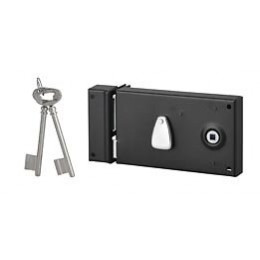 Serrure applique 140x82mm pêne dormant 1/2 tour gauche 2 clés