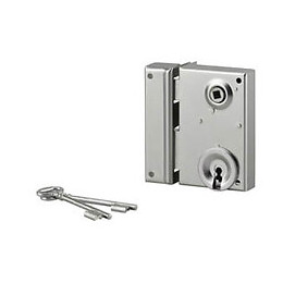 Serrure grille 70x110mm zingue pêne dormant 1/2 tour 2 clés gauche