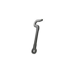 Crochet plat en fer zingué 70mm - 2 pièces