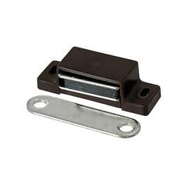 Loqueteau magnétique plastique marron 12kg - 1 pièce