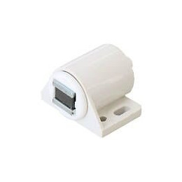 Loqueteau magnétique rond plastique blanc 3kg - 1 pièce