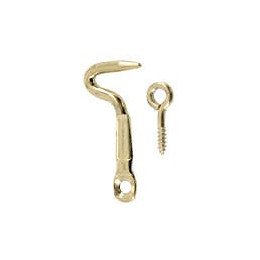 Crochet demi rond laitonné 4.5x40mm - 2 pièces