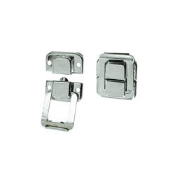 Fermoir à bascule acier chromé 31x37mm - 2 pièces