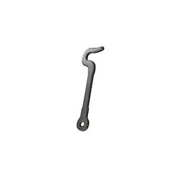 Crochet plat en fer zingué 70mm - 2 pièces