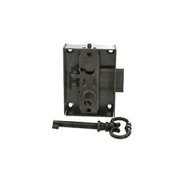 Serrure en applique acier poli 30mm droite - 1 pièce