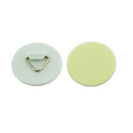 Attache adhésive plastique blanche diamètre 40mm - 2 pièces