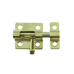 Targette à pêne rond acier laitonné 30mm - 1 pièce