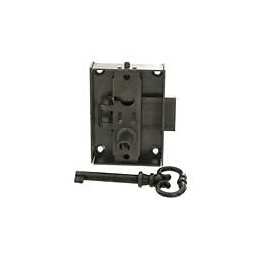 Serrure en applique acier poli 30mm droite - 1 pièce