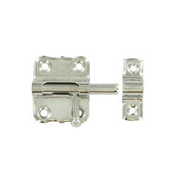 Targette à pêne rond acier nickelé 30mm - 1 pièce