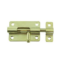 Targette à pêne rond acier laitonné 50mm - 1 pièce