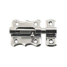 Targette à pêne rond acier nickelé 40mm - 1 pièce