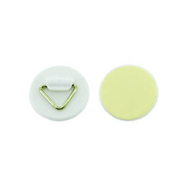 Attache adhésive plastique blanche diamètre 30mm - 2 pièces