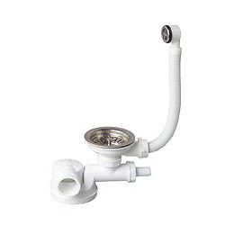 Vidage bonde + siphon + trop-plein pour évier 1 bac d90cm COTEKA