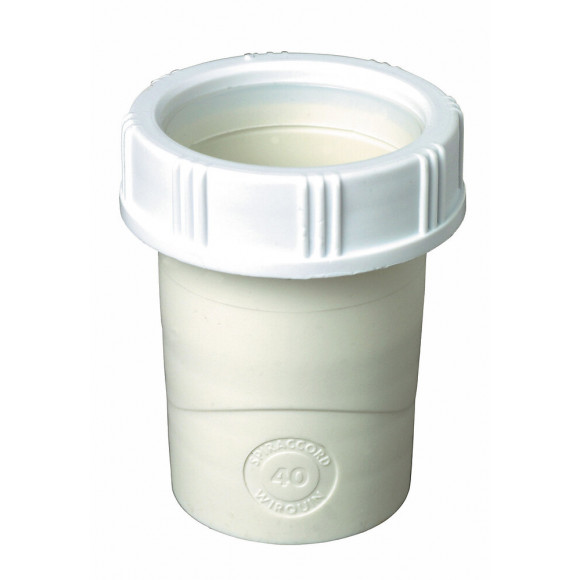 Raccord vissable PVC écrou + joint diamètre 40mm ECOUL