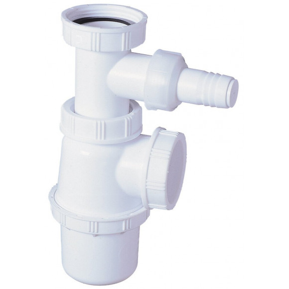 Siphon pour évier plastique prise machine à laver ECOUL