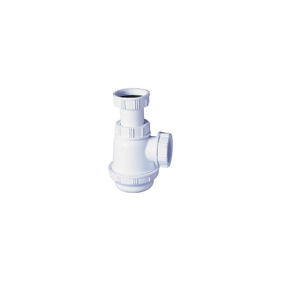 Siphon pour lavabo court 107/152mm garde d'eau