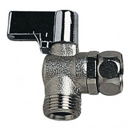 Robinet d'arrêt WC équerre 1/4 de tour 3/8 chromé.